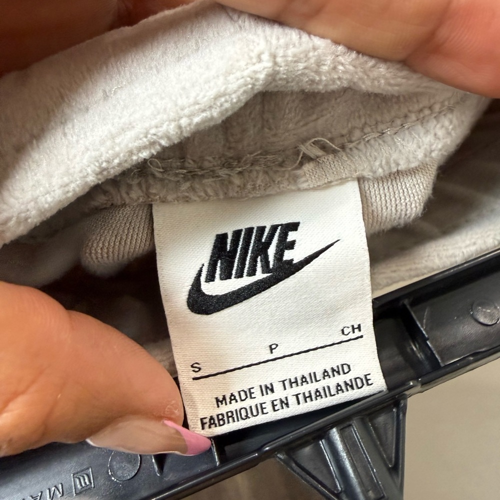 Nike Air Velvet Bell Bottom Sweatpants Size S Gray Velour Y2K Lounge Pants - Picture 6 of 6